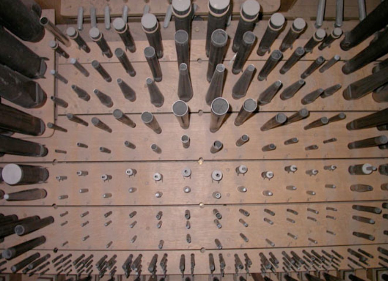 Abbildung 12 - Ansicht Feld mit Orgelpfeifen von oben betrachtet
