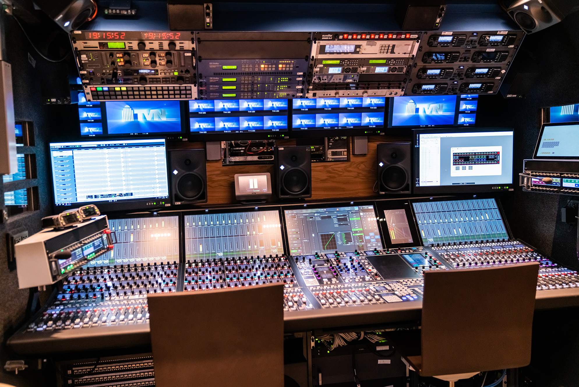 Audio Regie des Ü-Wagen UE6 von TVN LIVE PRODUCTION